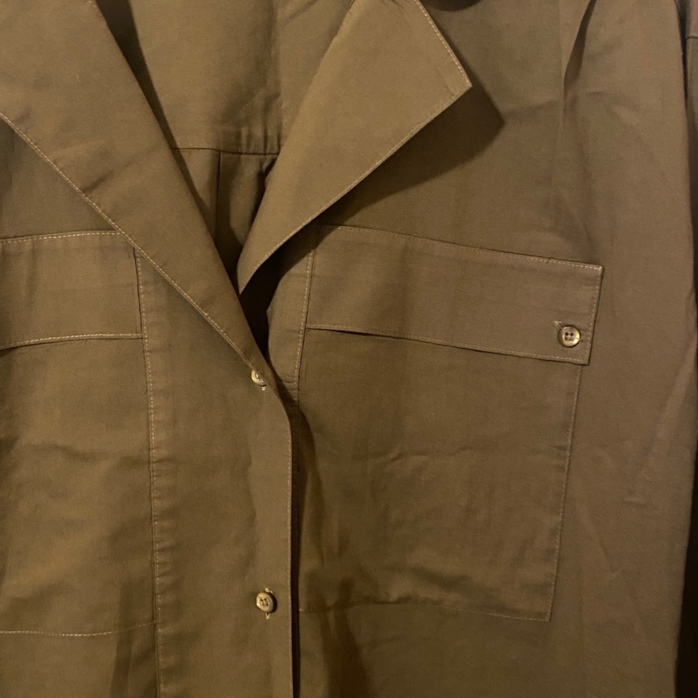 Rowan Fay Utility Camp Shirt Green/Brown Large - Picture 7 of 11